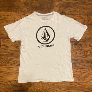 Volcom White Loose/Relaxed Graphic Tee